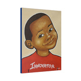 Canvas Stretched, 1 5'' Wall Art - Boy Innovator Bold Color Red Tan Navy