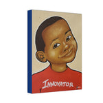 Canvas Stretched, 1 5'' Wall Art - Boy Innovator Bold Color Red Tan Navy