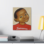 Canvas Stretched, 1 5'' Wall Art - Boy Innovator Bold Color Red Tan Navy