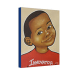 Canvas Stretched, 1 5'' Wall Art - Boy Innovator Bold Color Red Tan Navy