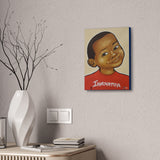 Canvas Stretched, 1 5'' Wall Art - Boy Innovator Bold Color Red Tan Navy